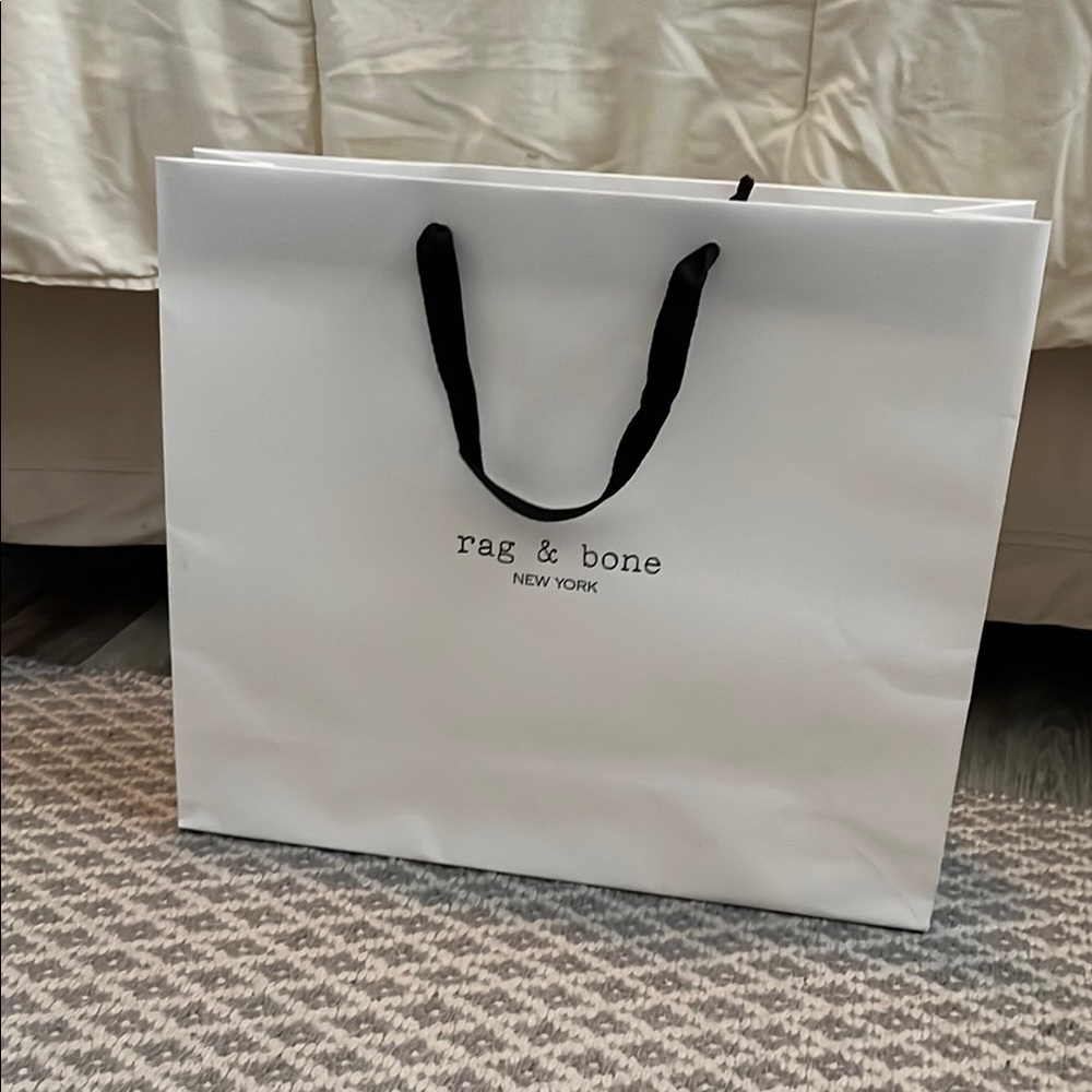 Rag & Bone Shopping Bag Gift Bag White & Black Large